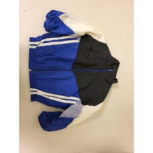 Express Boys Jacket M 10 Blue Black White Color Block Windbreaker Coat
